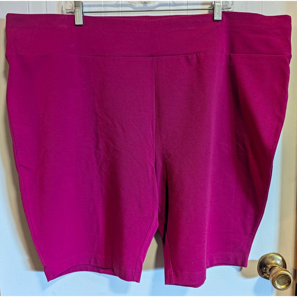 Terra & Sky Women’s Plus 4X High Rise Biker Short Pink 9" Bike Shorts Azalea